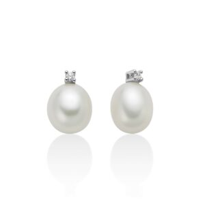 Orecchini con Perle 8 - 8,5 mm e Diamanti Miluna PER2792