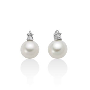 Orecchini con Perle 7,5 - 8 mm e Diamanti Miluna PER2801