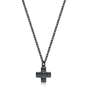 Collana con Croce in Acciaio Color Rutenio S'Agapò SPD27