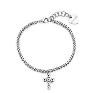 Bracciale con Pendente a Croce in Acciaio S'Agapò SRD11