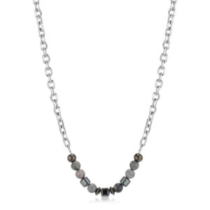 Collana con Ematite e Agata Colorata in Acciaio S’Agapò SRT02