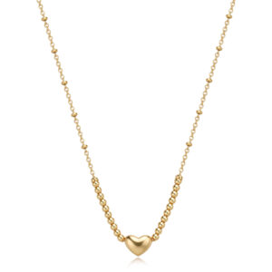 Collana con Cuore in Acciaio Dorato S'Agapò SSE12