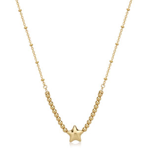 Collana con Stella in Acciaio Dorato S'Agapò SSE36