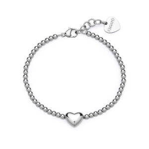 Bracciale con Cuore in Acciaio S'Agapò SSE39