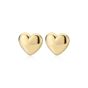 Orecchini a Cuore in Acciaio Dorato S'Agapò SSE52