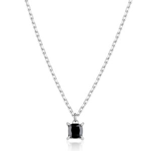 Collana con Cristallo Nero in Acciaio S'Agapò STK10