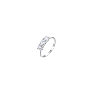 Anello Trilogy con Cristalli Bianchi in Acciaio Luca Barra ANK594
