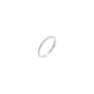 Anello Veretta a Giro con Cristalli Bianchi in Acciaio Luca Barra ANK571