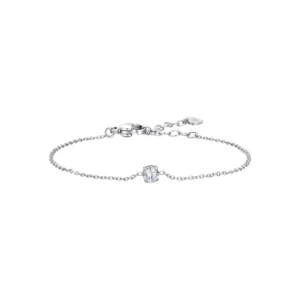 Bracciale con Cristallo Bianco in Acciaio Luca Barra BK2805