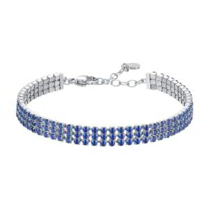 Bracciale Tennis con Cristalli Blu in Acciaio Luca Barra BK2844