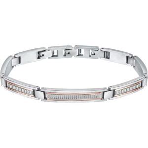 Bracciale in Acciaio con Elementi in Acciaio Rosato Uomo Morellato SALS70
