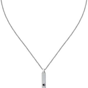 Collana con Pendente con Cristallo Nero in Acciaio Uomo Morellato SABH29