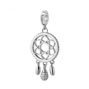 Charm in Argento a Forma di Acchiappasogni Donna Rosato RZ254R