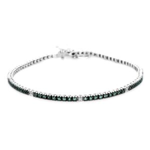 Bracciale Tennis con Smeraldi e Diamanti in Oro Davite Delucchi BR 002288/SM