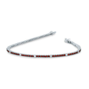 Bracciale Tennis con Rubini e Diamanti in Oro Davite Delucchi BR 002288/RB