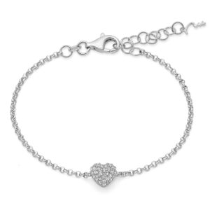 Bracciale in Argento con Topazi Bianchi Miluna BRD1092
