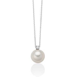Collana con Perla da 9 - 9,5 mm e Diamanti Miluna PCL5498