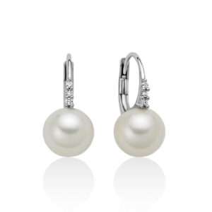 Orecchini con Perle 8,5 - 9 mm e Diamanti in Oro Miluna PER2783