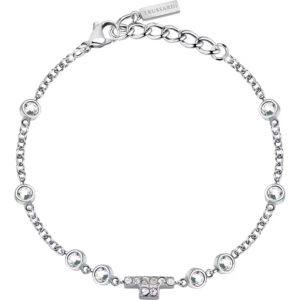 Bracciale in Acciaio e Cristalli Bianchi Donna Trussardi TJAXC21