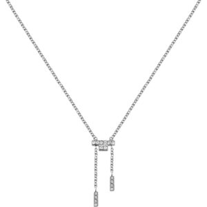 Collana in Acciaio e Cristalli Bianchi Donna Trussardi TJAXC09