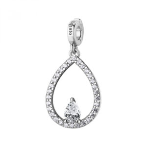 Charm in Argento a Forma di Goccia Rosato RZ258R