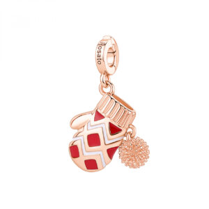 Charm in Argento Rosato a Forma di Guanto Rosato RZLE085