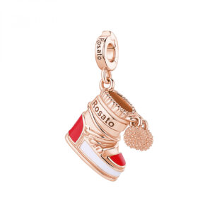 Charm in Argento Rosato a Forma di Scarpone da Sci Rosato RZLE087