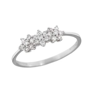 Anello Trilogy a Forma di Fiore con Diamanti Donna Davite Delucchi AA 032495