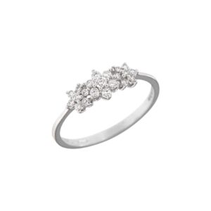Anello Trilogy a Forma di Fiore con Diamanti Donna Davite Delucchi AA 032494