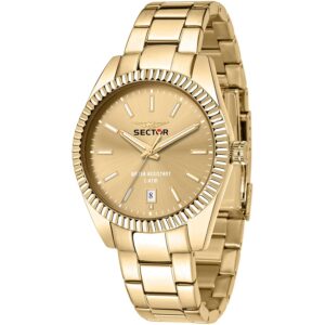 Orologio Multifunzione in Acciaio Dorato Uomo Sector R3253240026