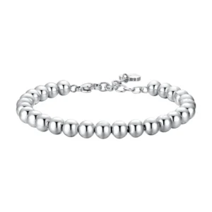 Bracciale in Acciaio con Sfere 6 mm Donna Luca Barra BK2936