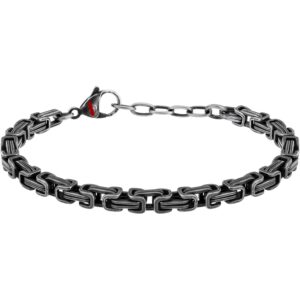 Bracciale Catena in Acciaio Nero Uomo Sector SAFT76
