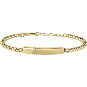 Bracciale con Targhetta in Acciaio Dorato Uomo Sector SZS58