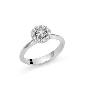 Anello con Diamanti in Oro Bianco Miluna LID3501