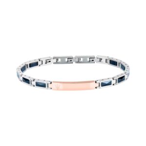 Bracciale in Acciaio con Ceramica Blu Uomo Maserati JM226ATZ80