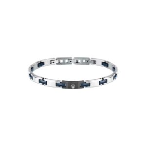 Bracciale in Acciaio con Ceramica Blu e Nera Uomo Maserati JM424ATZ52