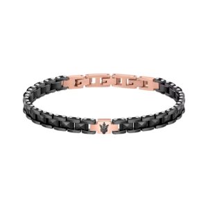 Bracciale in Acciaio con Ceramica Nera Uomo Maserati JM422ATZ13