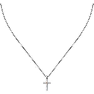 Collana con Croce in Acciaio Uomo Sector SZQ29