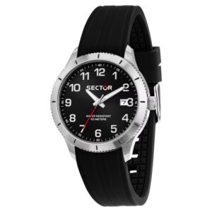 Orologio in Gomma Nera Uomo Sector R3251578014