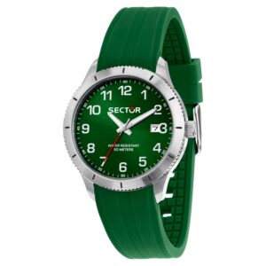 Orologio in Gomma Verde Uomo Sector R3251578016