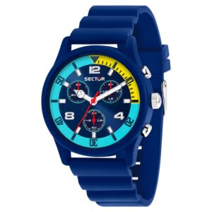 Orologio Cronografo in Gomma Blu Uomo Sector R3271718003